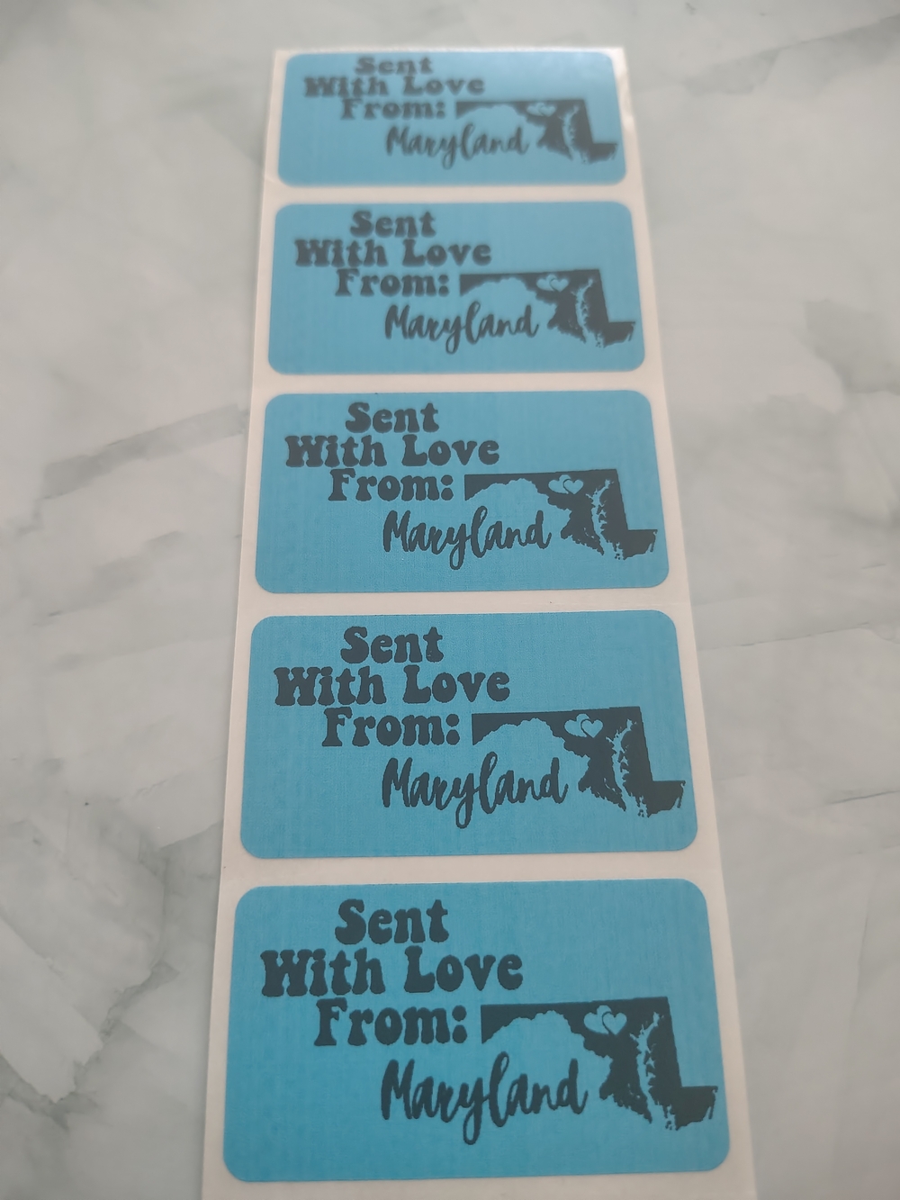 💙100 Maryland- Shipping Labels Thermal Packaging Stickers 2.25"x1.25"💙